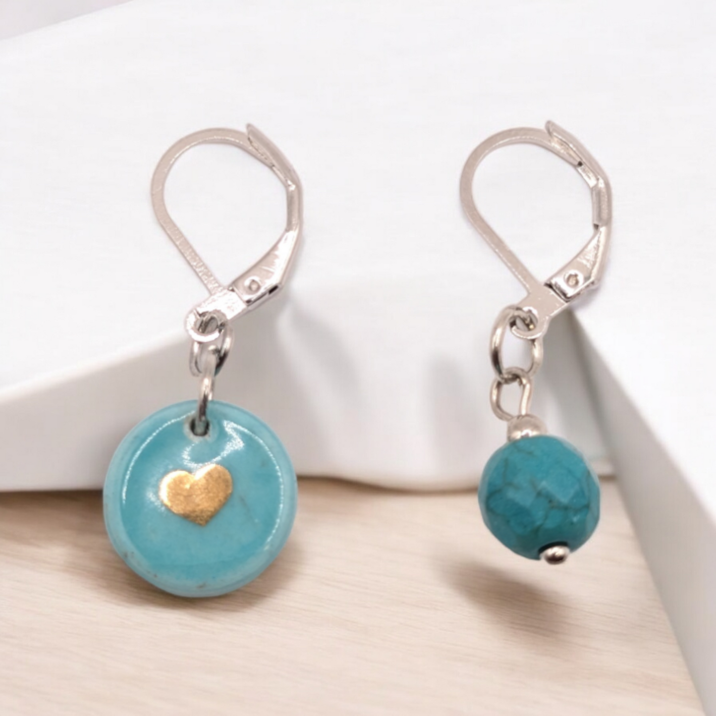 Ocean Heart Earrings