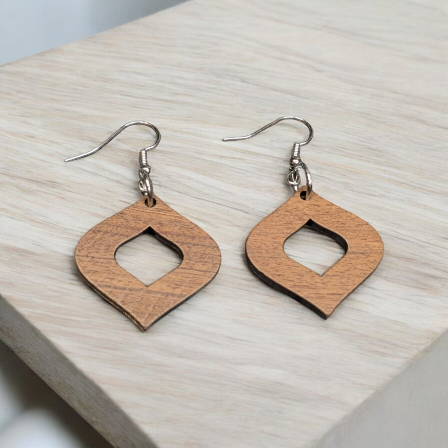 GeoMuse Wooden Earrings: O