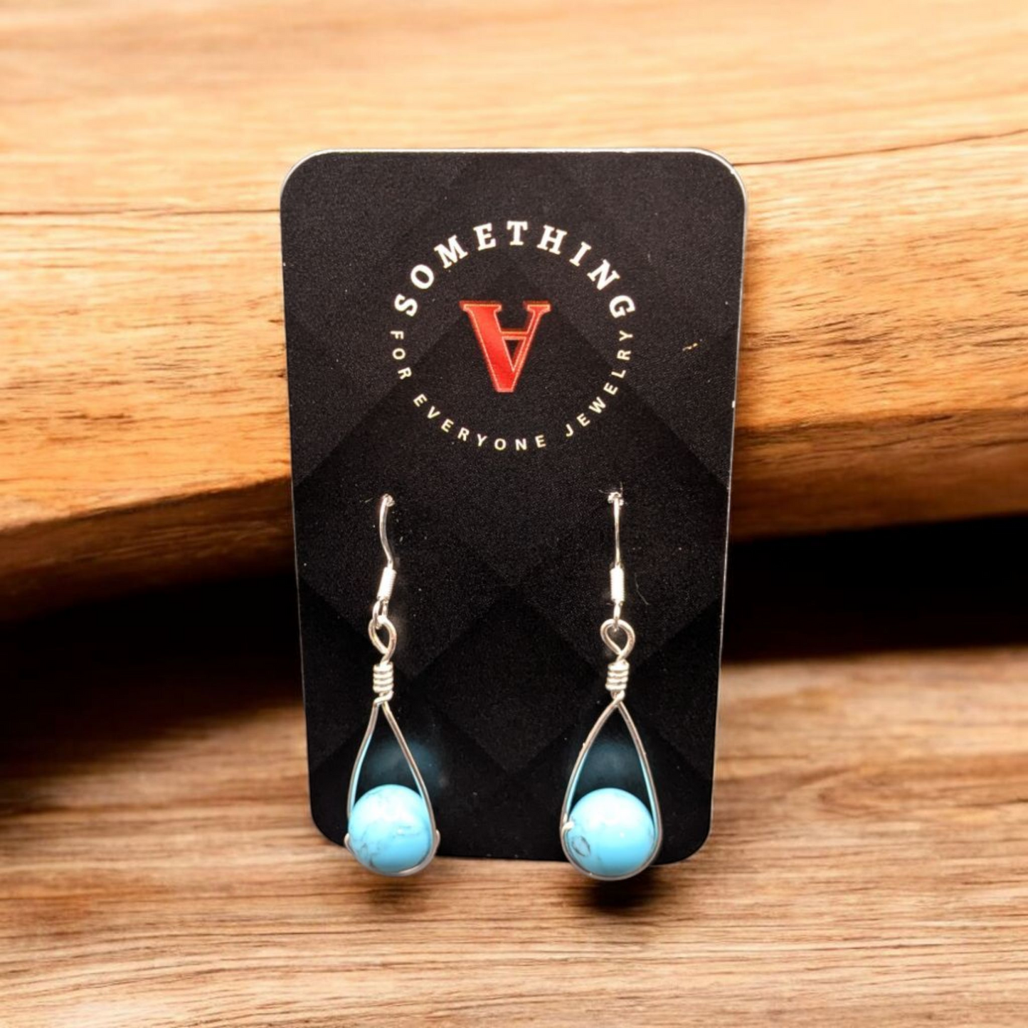 Turquoise Howlite Earrings
