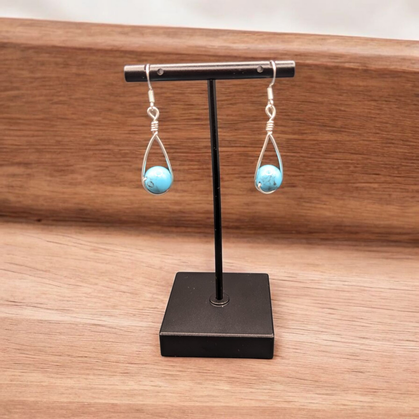 Turquoise Howlite Earrings