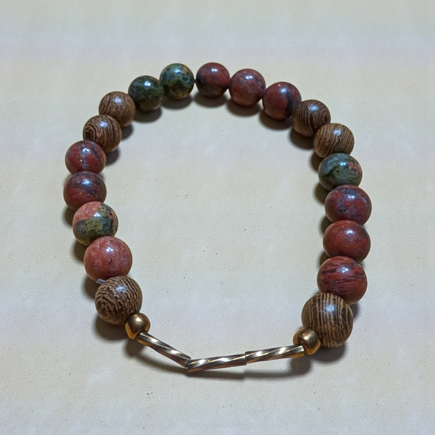 Radiant Rhythm Bracelet (unakite)