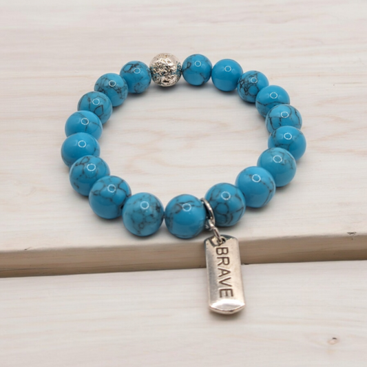 Tranquil Courage Howlite Bracelet