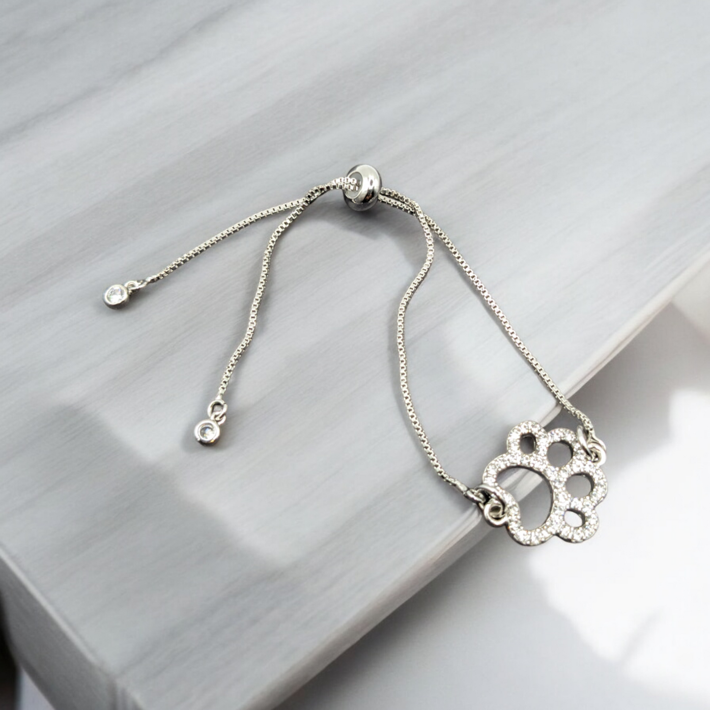 Sparkling Paw Charm Bracelet