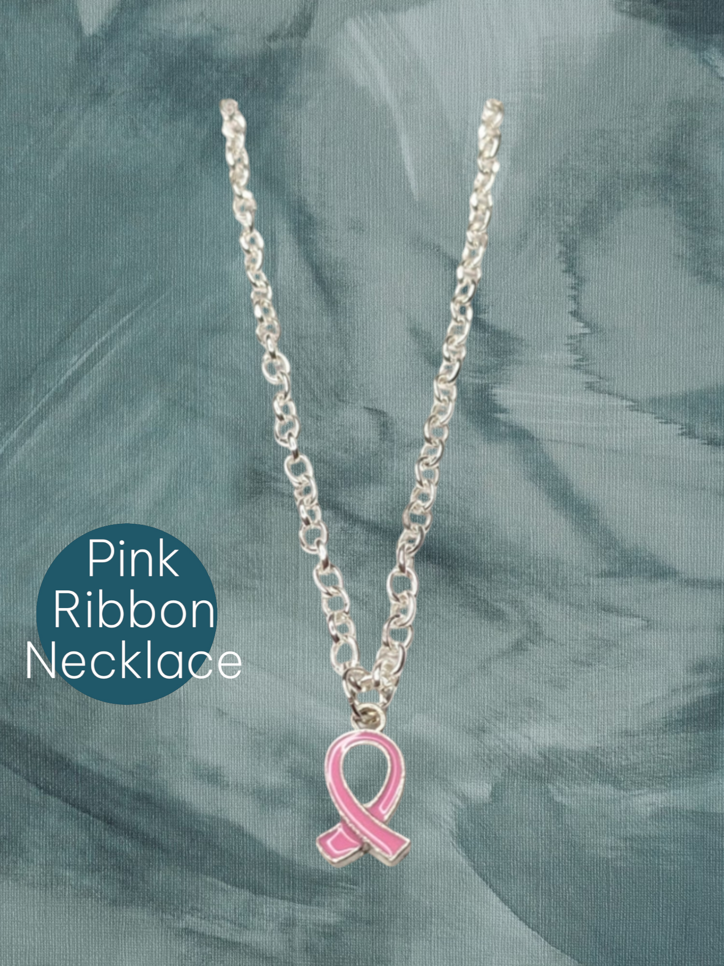 Pink Ribbon Necklace