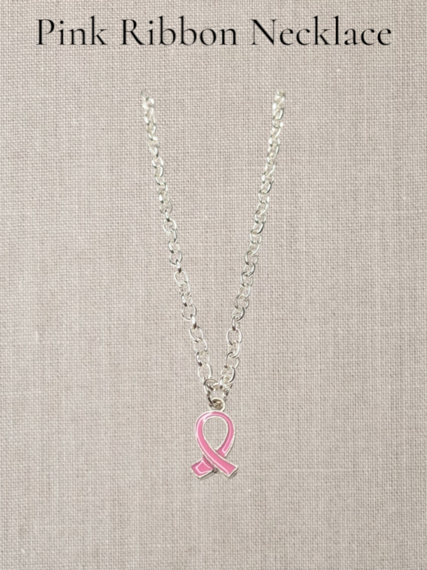 Pink Ribbon Necklace
