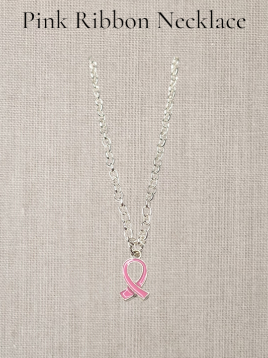 Pink Ribbon Necklace