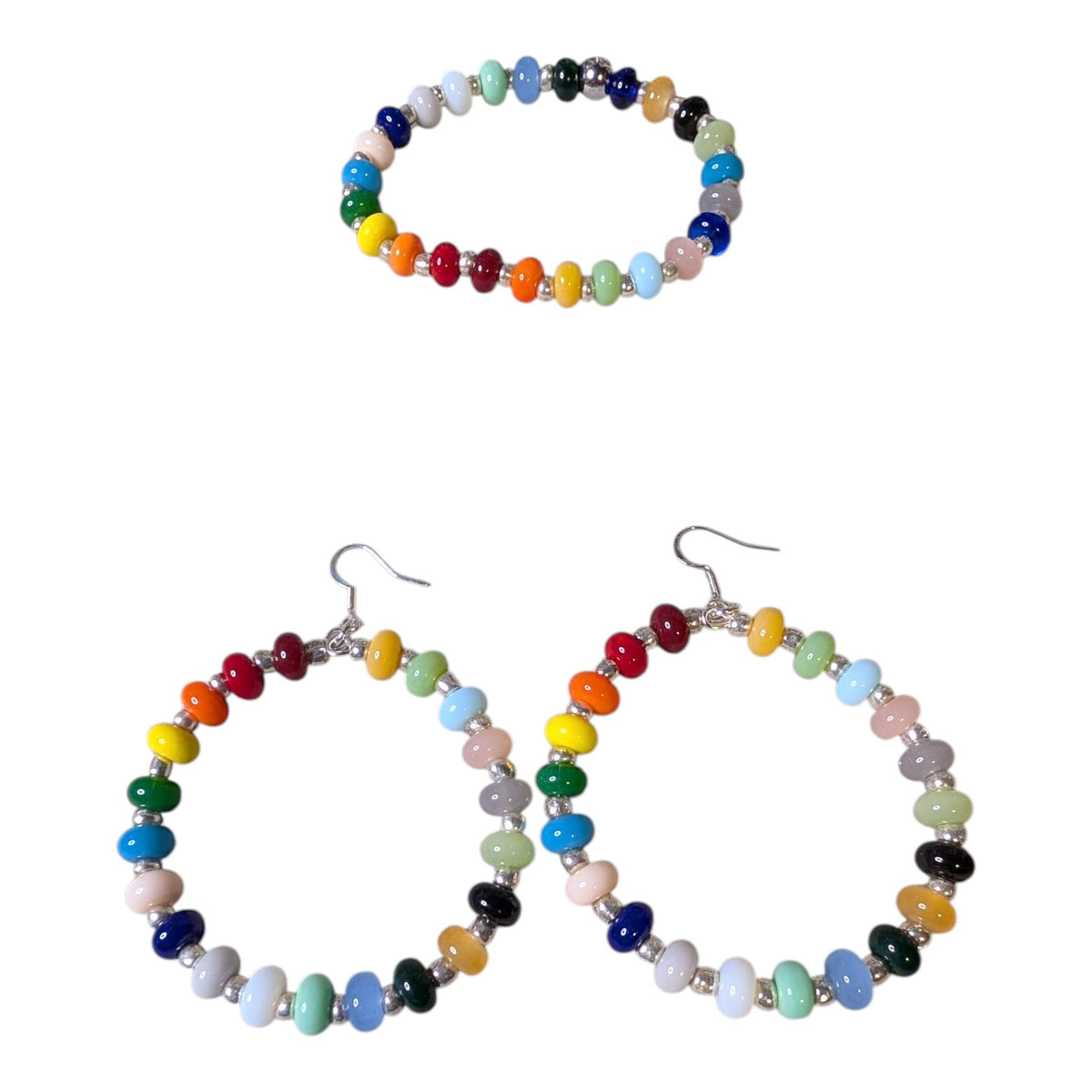 The Prism Earrings and Bracelet