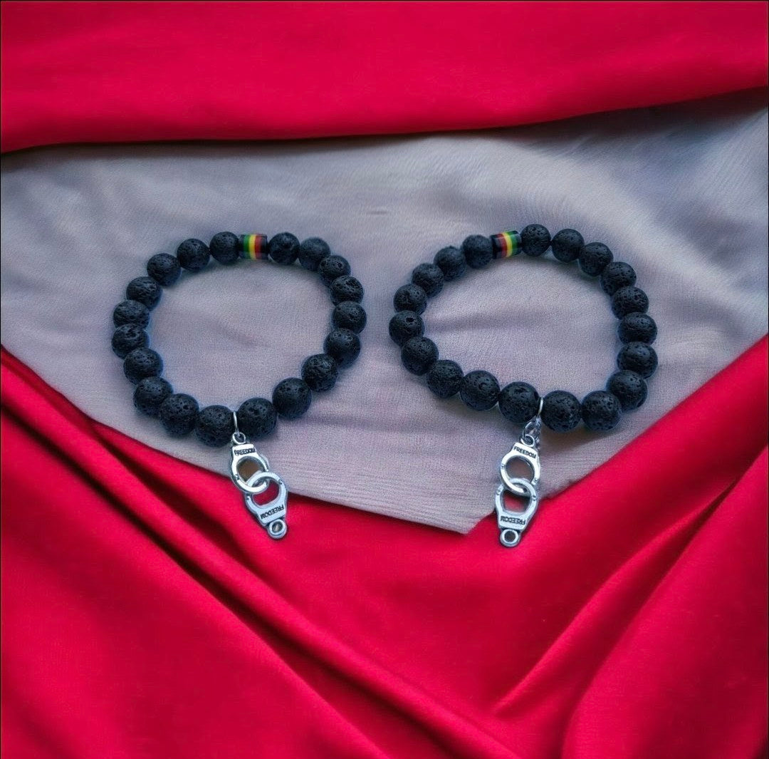 Black History Freedom Cuffs/Resin (10mm)